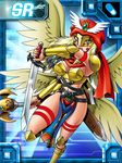  angel breasts d&#039;arcmon d'arcmon digimon digimon_collectors lowres sword weapon wings 