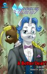  anthro anthrofied blonde_hair blood blue_eyes blue_hair bow_tie clothing comic cover english_text equine eyewear fancypants_(mlp) female friendship_is_magic green_eyes hair handkerchief horn horse male mammal money monocle my_little_pony necktie pia-sama pony suit text unicorn 
