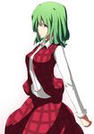  absurdres checkered checkered_skirt checkered_vest green_hair highres kazami_yuuka neko-hime_(neko-hime) red_eyes skirt solo touhou vest 