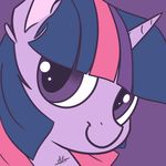  absurd_res equine female friendship_is_magic hair hi_res horn horse looking_at_viewer mammal my_little_pony portrait purple_eyes purple_hair signature smile solo thezealotnightmare twilight_sparkle_(mlp) unicorn 