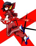  aviators jersey kill_la_kill matoi_ryuuko midriff scarf senketsu sword weapon 