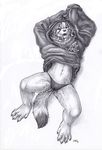  camel_toe claws female hindpaw hoodie mammal mustelid panties paws sabretoothed_ermine solo spread_legs spreading underwear weasel 