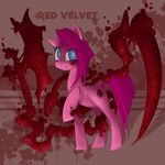  blood blue_eyes cutie_mark equine evil_counterpart female feral friendship_is_magic hair horse looking_at_viewer mammal my_little_pony original_character pink_hair pony smile solo standing starlight_spark starlightspark text weapon 
