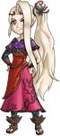  blonde_hair flower goddess hands_on_hips highres kid_icarus kid_icarus_uprising nachure nintendo ponytail rebera solo toes viridi yellow_eyes 