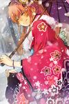  bad_id bad_pixiv_id closed_eyes furisode gintama japanese_clothes kagura_(gintama) kimono long_hair nuriko-kun orange_hair purple_umbrella smile snowing umbrella 