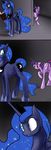  blue_fur blue_hair book cutie_mark duo equine female feral friendship_is_magic fur grin hair horn horse long_hair mammal multi-colored_hair my_little_pony pony princess_celestia_(mlp) princess_luna_(mlp) purple_eyes purple_fur purple_hair silfoe standing teal_eyes twilight_sparkle_(mlp) winged_unicorn wings 