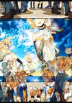  1girl absurdres aqua_eyes arm_warmers blonde_hair brother_and_sister detached_sleeves hair_ornament hair_ribbon hairclip headphones highres kagamine_len kagamine_len_(append) kagamine_rin kagamine_rin_(append) maple_(cyakapon) navel necktie revision ribbon scarf school_uniform serafuku short_hair shorts siblings smile twins vocaloid vocaloid_append 