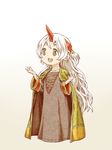  cloak cosplay final_fantasy final_fantasy_tactics headband horn long_hair mahou_shoujo_madoka_magica mahou_shoujo_madoka_magica_movie momoe_nagisa oda_takayuki robe simple_background solo summoner_(fft) summoner_(fft)_(cosplay) two_side_up white_background white_hair yellow_eyes 