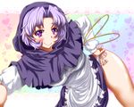  kumoi_ichirin panties purple_eyes purple_hair short_hair touhou underwear zan_(harukahime) 