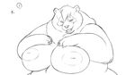  animated anthro areola bear big_breasts breast_fondling breast_grab breasts chubby claws erect_nipples eyes_closed female fondling fur gillpanda half-closed_eyes huge_breasts inverted_nipples licking looking_at_viewer mammal nipples open_mouth panda plain_background seductive sharp_teeth sketch smile solo teeth tongue tongue_out white_background 