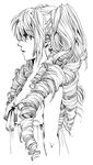  alternate_hairstyle camisole drill_hair from_side greyscale hatsune_miku highres lineart long_hair monochrome nagi_(pixiv) profile solo twin_drills twintails upper_body vocaloid 