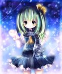  bad_id bad_pixiv_id daiyousei green_eyes green_hair kohinata_raichi mittens scarf short_hair side_ponytail snow solo touhou 