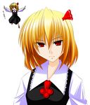  blonde_hair engo_(aquawatery) hair_ribbon is_that_so older red_eyes ribbon rumia serious short_hair touhou 