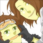  brown_hair galerians galerians:_ash gloves goggles green_eyes lowres pat pat_(galerians) simple_background video_game white_background 