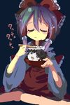  eating hair_ribbon hakurei_reimu lowres ribbon solo touhou yoshioka_yoshiko yukkuri_shiteitte_ne 