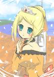  aku_no_musume_(vocaloid) bad_id bad_pixiv_id bare_shoulders blonde_hair blue_eyes choker dress evillious_nendaiki hair_bun kagamine_rin riliane_lucifen_d'autriche sakurakouji_rukia short_hair solo tiara vocaloid 