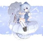  cirno dragon hand_on_hip looking_at_viewer miko_machi solo touhou 