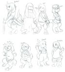  blush bottomless cave_story chaco hatiimiga jack_(cave_story) king_(cave_story) lagomorph mammal mimiga santa_(cave_story) scar sketch sue_sakamoto sword toroko video_games weapon 