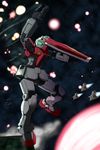  explosion gm_(mobile_suit) gun gundam highres masu_shu mecha mobile_suit_gundam shield space weapon 