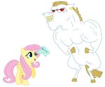  absurd_res alpha_channel arthropod blue_eyes bulk_biceps_(mlp) butterfly cutie_mark duo equine female feral fluttershy_(mlp) friendship_is_magic fur hair hi_res horse insect long_hair looking_at_viewer male mammal masemj my_little_pony open_mouth pegasus pink_hair plain_background pony red_eyes roid_rage_(mlp) teeth transparent_background white_fur wings yellow_fur 