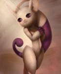  gen_1_pokemon highres mega_mewtwo_y mega_pokemon mewtwo mystical no_humans pokemon pokemon_(creature) pokemon_(game) purple_eyes solo tail 