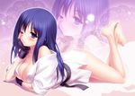  ass blue_eyes breasts cleavage gloves kurusugawa_ayaka nopan to_heart wink zen 