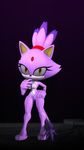  3d amber_eyes anthro areola blaze_the_cat breasts cat cgi erect_nipples feline female hair looking_at_viewer mammal mistersfm nipples nude pussy sega solo sonic_(series) source_filmmaker two_tone_hair 