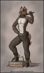 anthro belt bottle brown_eyes clothing equine explosives eyewear gloves goggles hair hammer horse jay_naylor male mammal molotov_cocktail pants short_hair solo wrench 