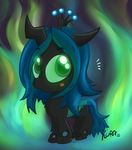  blush_stickers changeling cub cute friendship_is_magic horn kuraton looking_at_viewer my_little_pony queen_chrysalis_(mlp) solo wings young 