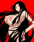  amazon armpits bad_id bad_pixiv_id black_eyes black_hair boa_hancock breasts hand_on_hip huge_breasts jagi_(nexboy) long_hair nipples nude one_piece red_background simple_background sketch solo very_long_hair 