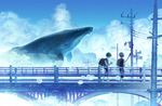  bridge child jellyfish randoseru surreal whale 