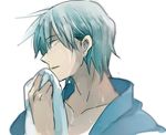  hair_down hapoa little_busters! miyazawa_kengo short_hair silver_hair sweat towel 