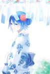  akizuno alternate_hairstyle aqua_(kingdom_hearts) blue_eyes blue_hair japanese_clothes kimono kingdom_hearts kingdom_hearts_birth_by_sleep wind_chime 