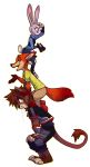  2019 anthro canine clothed clothing disney female fox fur group hi_res judy_hopps kingdom_hearts lagomorph male mammal nick_wilde rabbit sora_(kingdom_hearts) square_enix video_games xiamtheferret zootopia 