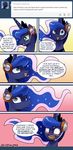  blue_eyes blue_hair blush english_text equine female feral friendship_is_magic hair headset horn horse john_joseco long_hair looking_at_viewer mammal my_little_pony pony princess_luna_(mlp) text winged_unicorn wings 