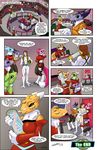  anthro big_breasts breasts canine comic dialog digimon english_text female fox green_eyes happy henbe human humor imminent_sex male mammal renamon shy smile text undressing 