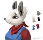  bandanna clothing female mammal marsupial opossum overalls poppy_o_possum poppy_opossum poppy_opossum_(character) sketch sketchstick solo 