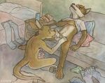  canine coyote duo erection gay kangaroo kirron_(character) licking male mammal marsupial masturbation nude oral oral_sex penis pubes retracted_foreskin roko sex sicklyhypnos tongue uncut 