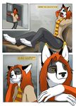  cat classroom comic eye feline female hair invalid_color latex_(artist) lynx mammal open_mouth sleeping yawn 