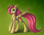  cutie_mark cyan_eyes equine feathers female feral fluttershy_(mlp) friendship_is_magic fur hair hooves horse long_hair looking_at_viewer mammal my_little_pony pegasus pink_hair pony solo standing wings yellow_fur 