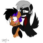  duo equine gay horse male mammal my_little_pony original_character pegasus pony sharpshooter sharpshooter_(character) silver_raider sketch wings 