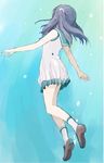  blue_eyes blue_hair chanko_(mikky3392000) dress hiradaira_chisaki long_hair nagi_no_asukara sailor_dress school_uniform serafuku side_ponytail swimming underwater 