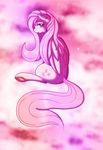 cloud clouds cutie_mark daikaluff equine eyelashes female fluttershy_(mlp) friendship_is_magic hair horse light long_hair looking_at_viewer looking_back mammal my_little_pony pegasus pink_hair pony sad sitting solo wings 