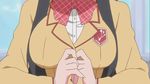  animated animated_gif bounce bouncing_breasts breasts bursting_breasts buttons highres hires kanokon large_breasts lowres minamoto_chizuru ribbon school_uniform 