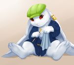  cerb0980 chubby cloth clothing cute fur hat hindpaw lagomorph long_ears mammal paws pipe plain_background rabbit red_eyes robe simple_background solo white_fur 