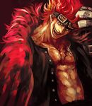  :p bad_id bad_pixiv_id coat eustass_captain_kid fur_trim goggles goggles_on_head male_focus one_piece open_clothes open_coat red_eyes red_hair scar smile solo tongue tongue_out tsuyomaru 