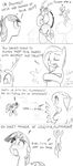  black_and_white blush cutie_mark dialog discord_(mlp) draconequus english_text equine eyes_closed fatalfox female feral fluttershy_(mlp) flying friendship_is_magic group hair horn horse long_hair male mammal monochrome my_little_pony open_mouth pegasus pony standing text twilight_sparkle_(mlp) winged_unicorn wings 
