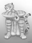  anthro feline female kung_fu_panda looking_at_viewer mammal master_tigress nude pussy schwoo smile solo tiger 