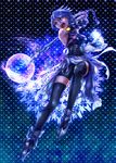  aqua_(kingdom_hearts) black_legwear blue_eyes blue_hair highres keyblade kingdom_hearts kingdom_hearts_birth_by_sleep solo thighhighs yanagi8543 