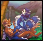  blue_fur breasts canine cum female fluff-kevlar fox fur hol;ding_hands krystal male mammal nude penetration penis sex star_fox straight tattoo vaginal vaginal_penetration video_games 